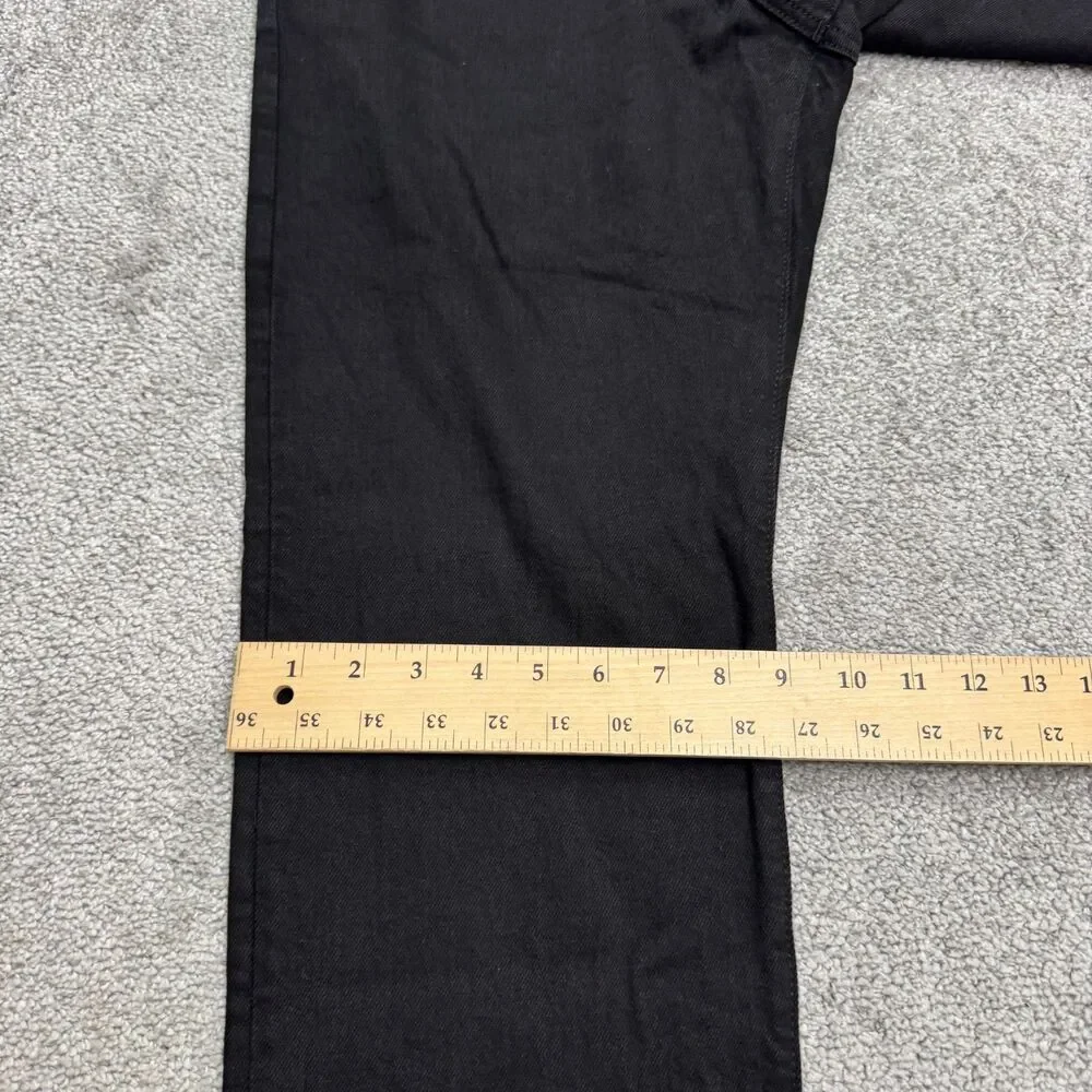 J.Crew Classic Straight Leg Denim Jeans Mens 31x30 Black Cotton Casual Stretch